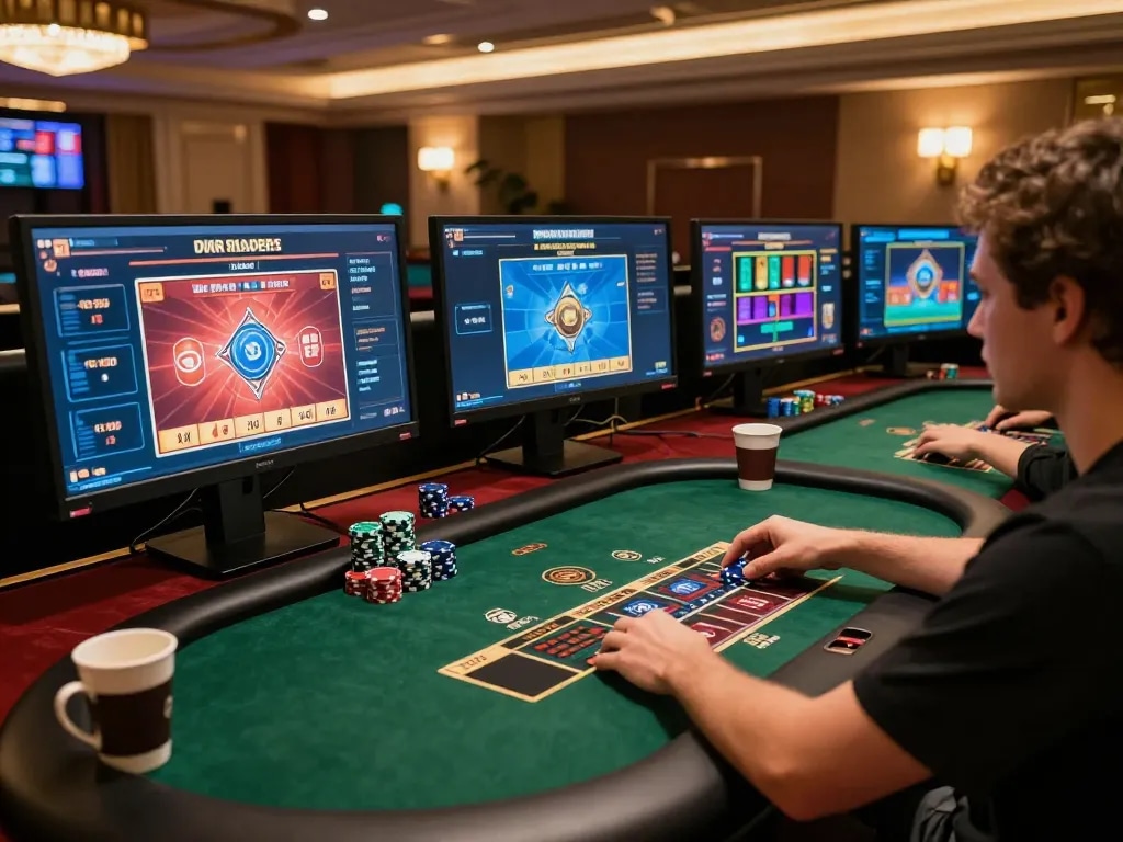 Engaging online casino gaming experience at MM88 with vibrant poker games and strategic betting.