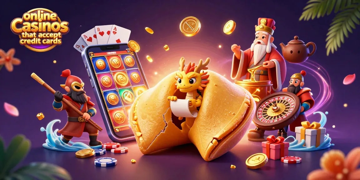 Experience the thrill of online casinos that accept credit cards with vibrant characters, games, and golden rewards.