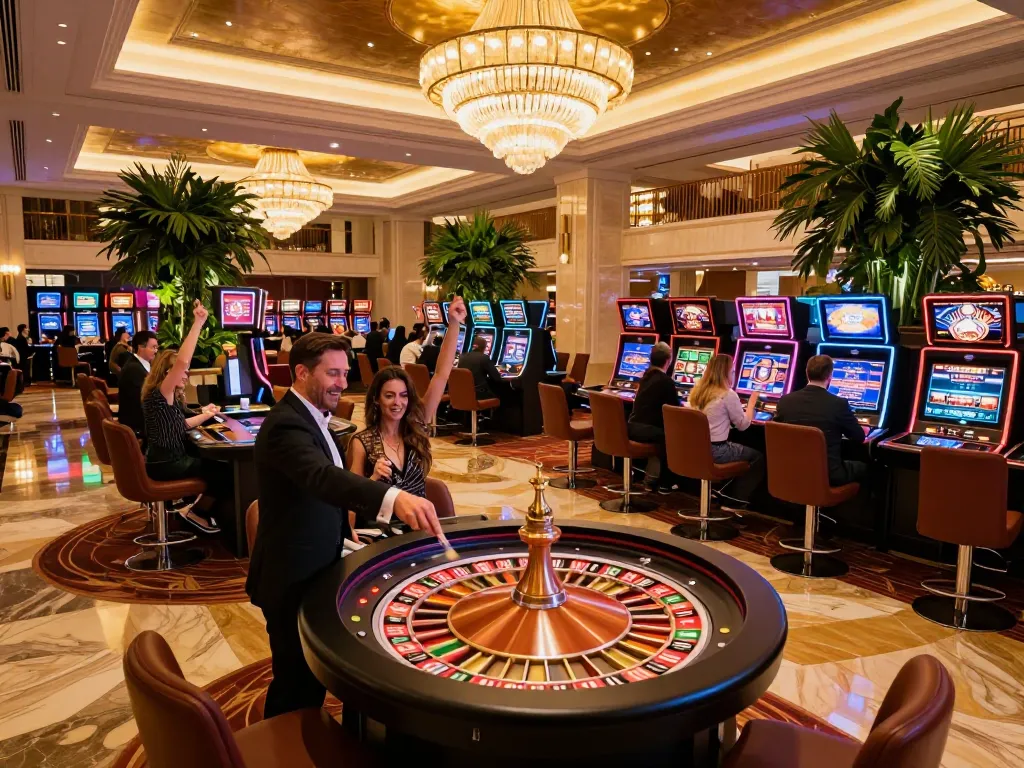 TG88 players engaging in dynamic roulette gameplay at a luxurious casino table.