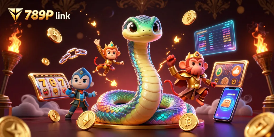 Engage with the vibrant atmosphere of 789P link by winning jackpots with a casino theme illustration.