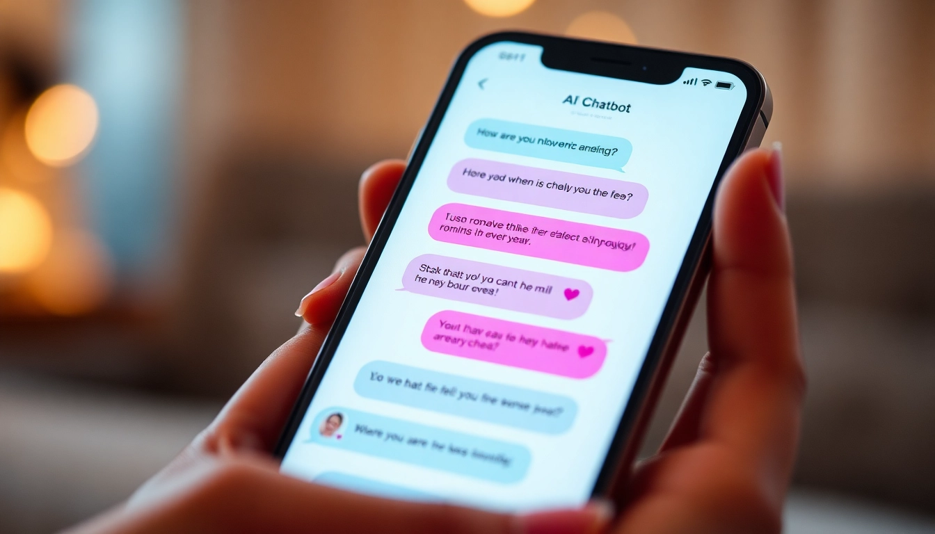 Engaging chat interface for sex chat AI, showcasing intimate conversation.