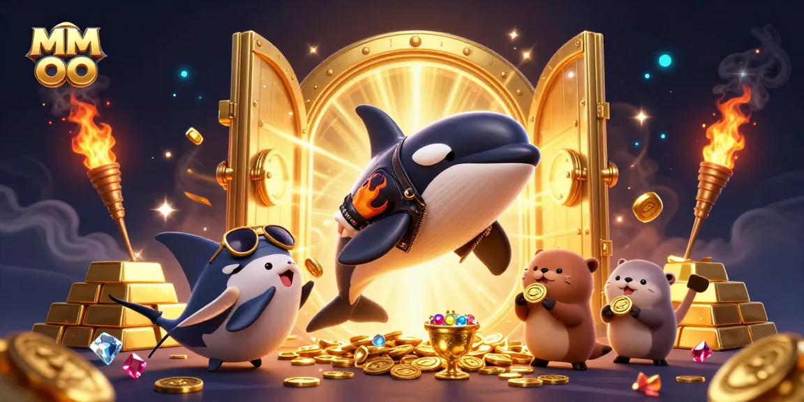 MM OO showcases a vibrant casino adventure with sea creatures amidst gold treasures and dynamic gaming elements.