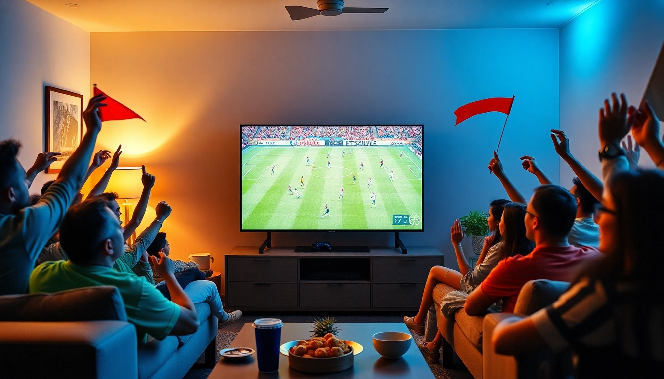 Socolive TV soccer streaming experience with fans cheering in high definition.