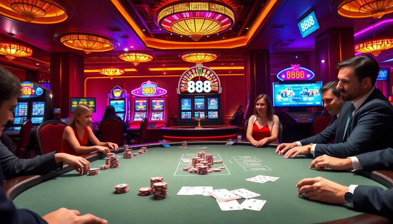Experience thrilling poker action at 888b with vibrant casino ambiance and top-notch gaming.
