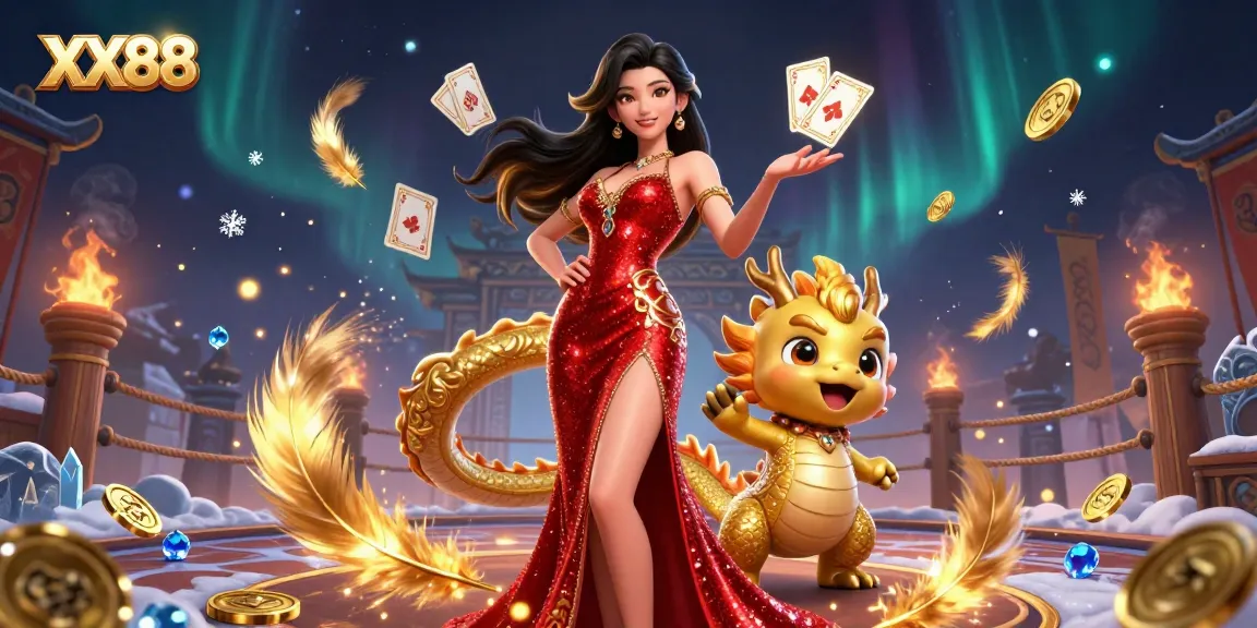 Engage with XX88's vibrant gaming atmosphere featuring a glamorous theme and dynamic elements.