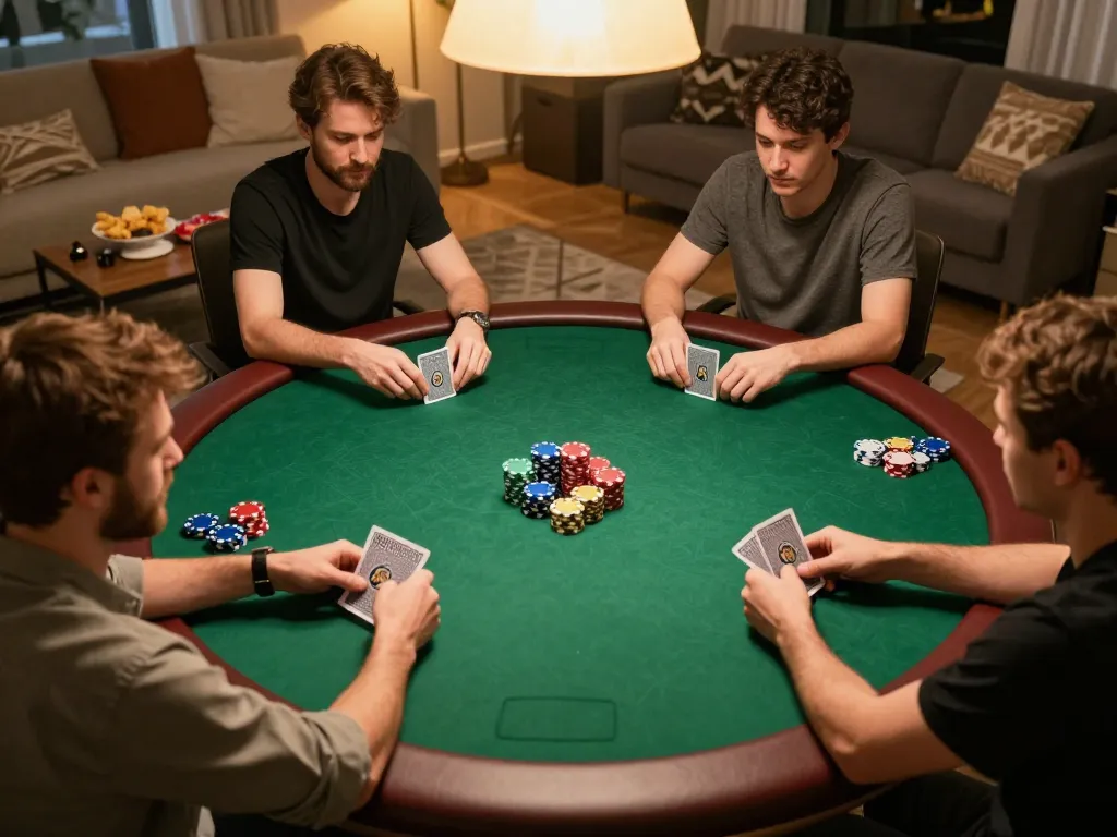 Players engaging in a dynamic poker game, showcasing Tx88 uy tín through strategic card play and competitive atmosphere.