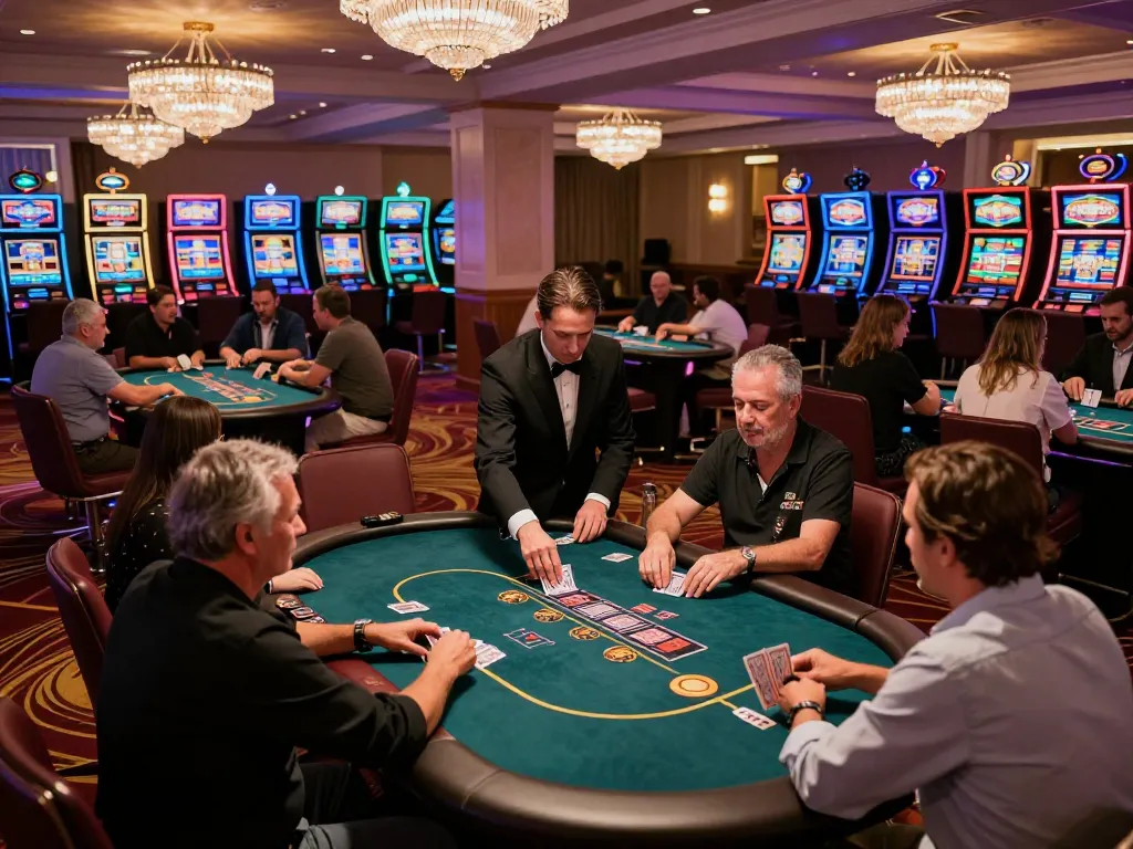 Players at a TR88 casino table strategizing their bets during an intense poker game