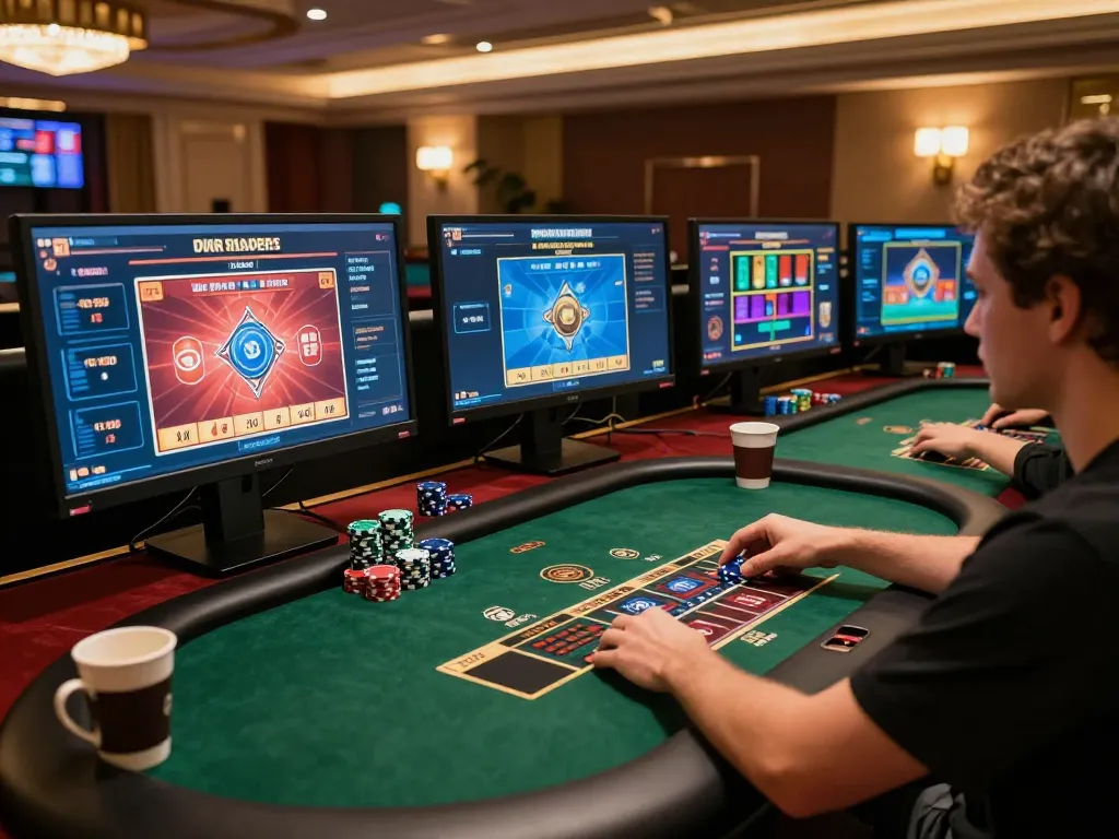 Engaging online casino gaming experience at MM88 with vibrant poker games and strategic betting.