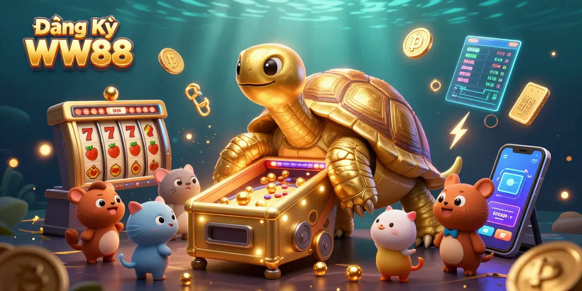 Play games and win with Đăng Ký WW88, showcasing vibrant casino action featuring slot games and crypto elements.