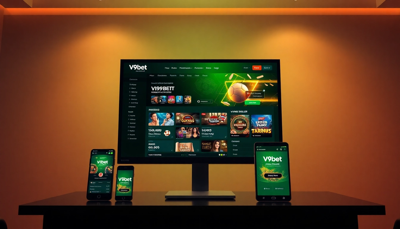 Experience diverse gambling options at V9bet's online casino as shown on https://v9bet.ceo with a vibrant gaming interface.