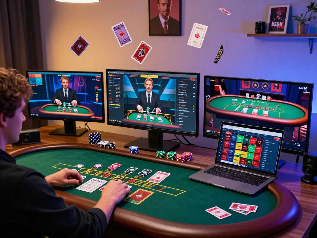 Experience exciting live dealer blackjack with 789WIN in a modern gaming setup