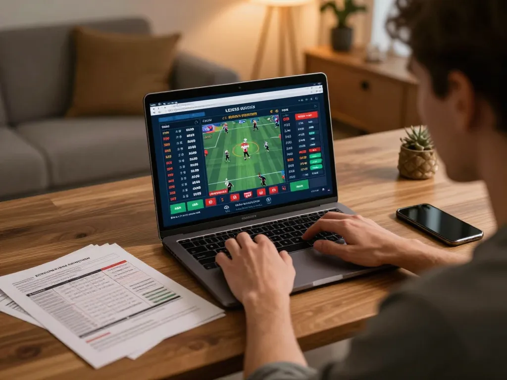 Strategic sports betting at home with nhandinhkeonhacai's live odds on screen