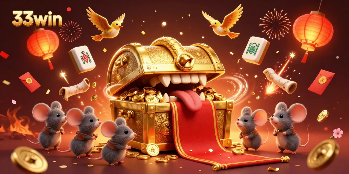 Engage with 33win's thrilling treasure-filled adventure featuring dynamic game elements and vibrant details.