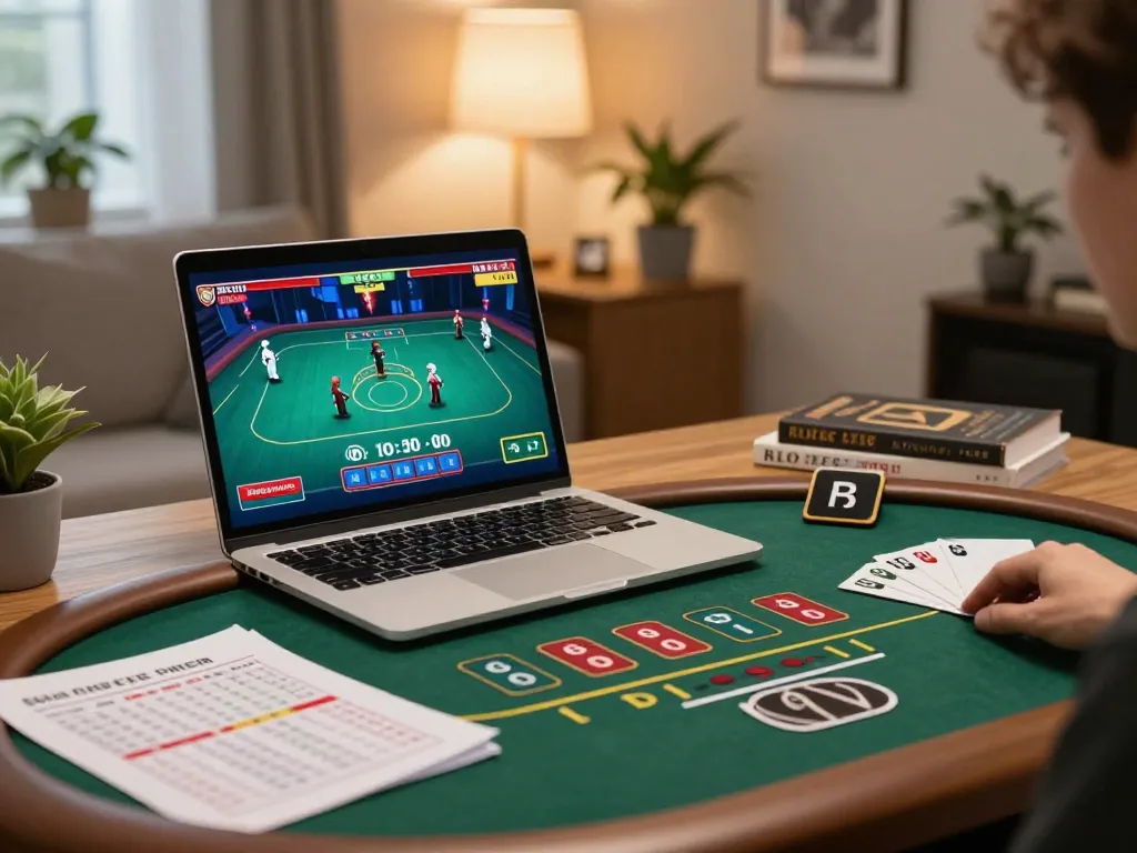alc88 player analyzing strategies while engaging in online baccarat gameplay from home