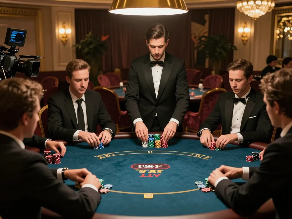 Experience the thrill of poker at 789F casino with serious gameplay and stylish decor.
