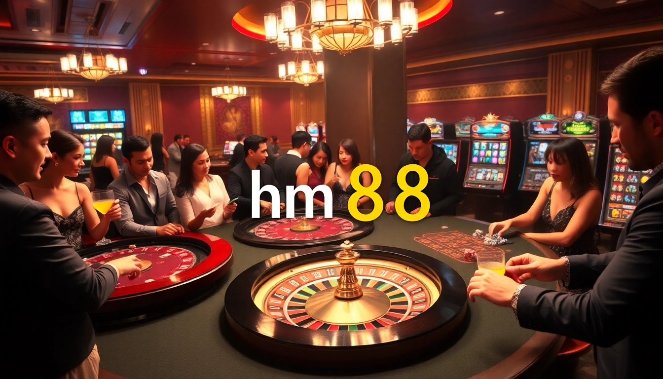 Experience the thrill of gambling with hm 88 đăng nhập as players engage at a vibrant casino table.
