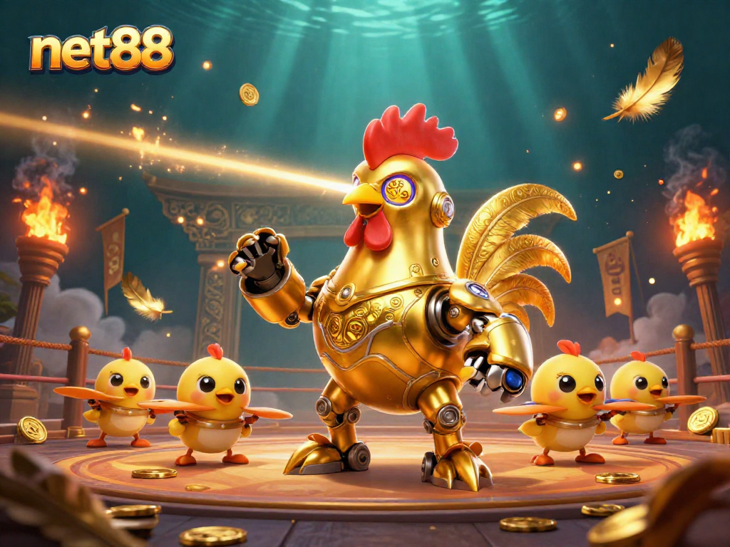 Experience thrilling gameplay at net88 with our dynamic casino illustration featuring unique golden elements.