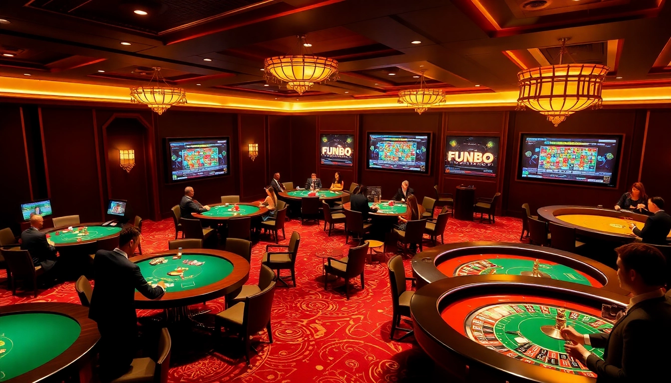 Experience the excitement of gaming at FUN88 แท้ with luxurious tables and vibrant casino atmosphere.