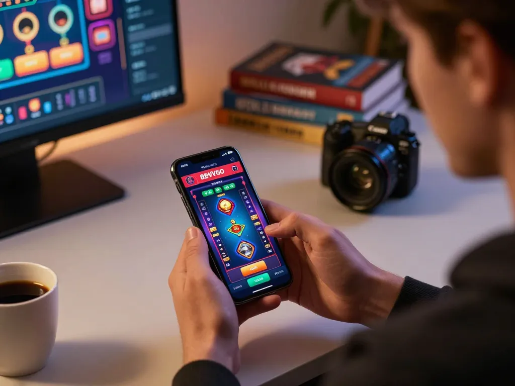 Engaging with the 88vvgo app for live betting action on a smartphone, showcasing a modern gaming setup.