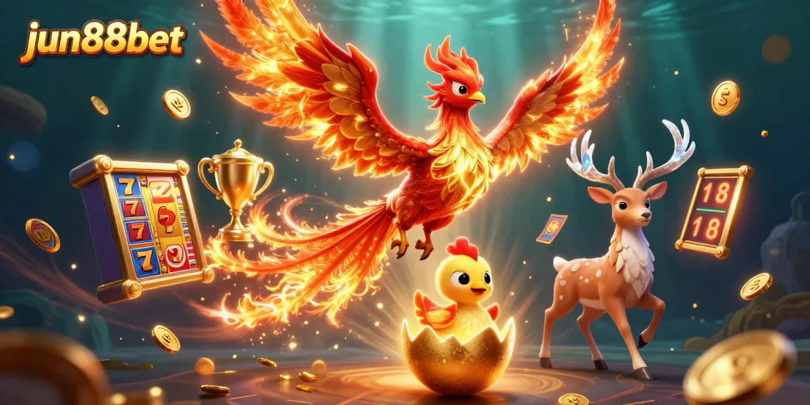 Experience thrilling gameplay at jun88bet with a vibrant 3D casino scene featuring magical elements.