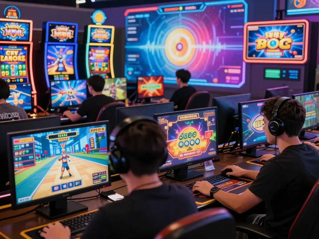 Engaged players enjoying various games on the Sun Win online gaming platform.
