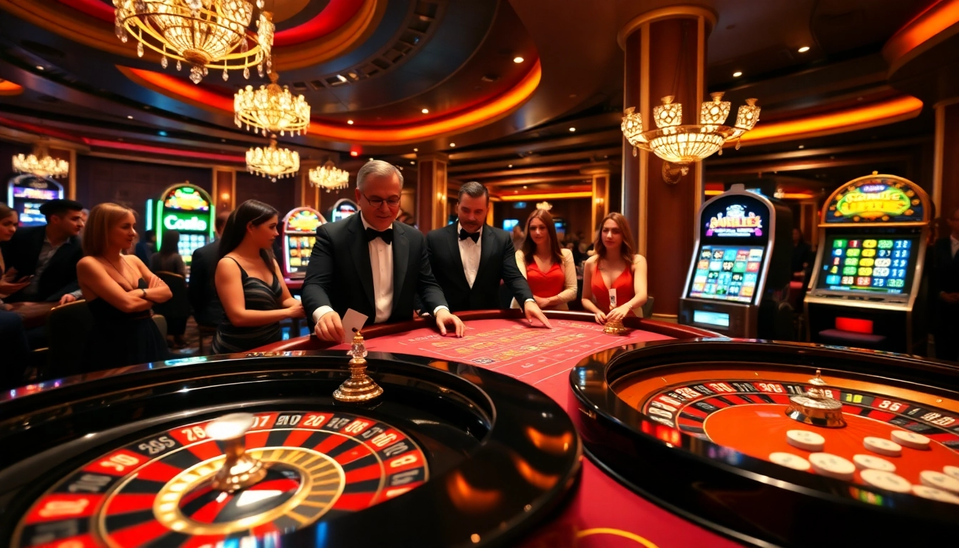 Experience the thrill of gambling at uk88 with vibrant poker chips and an elegant roulette table.