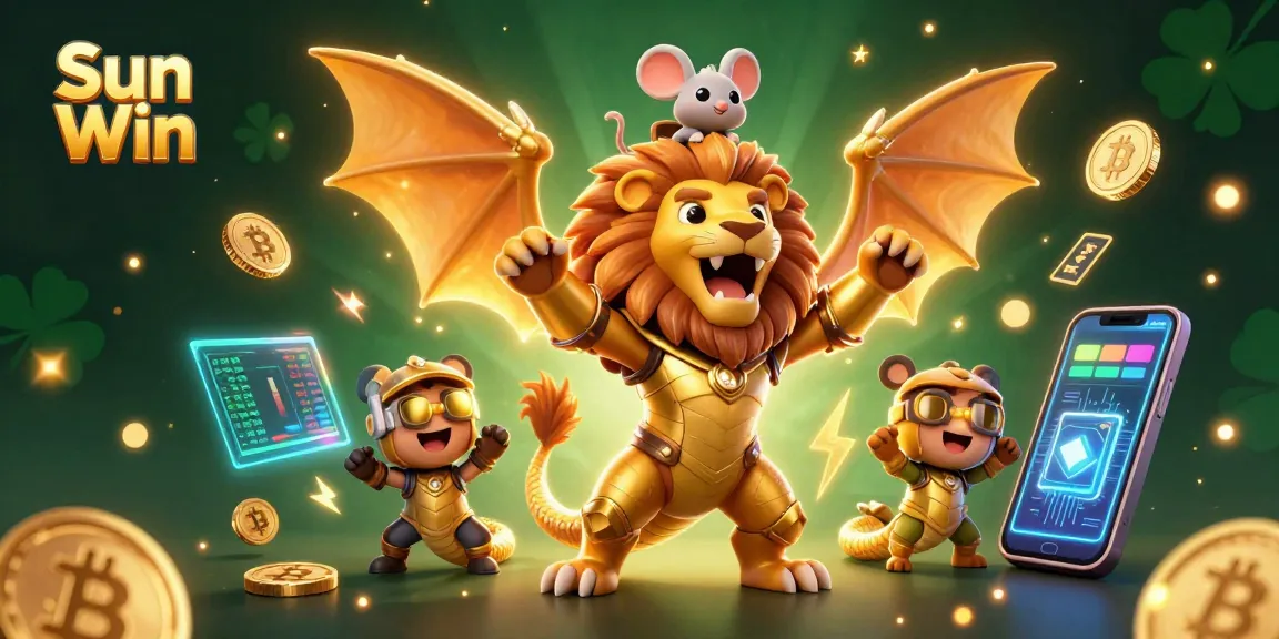 Experience thrilling wins with Sun Win's vibrant 3D chimera creature and dynamic crypto elements.