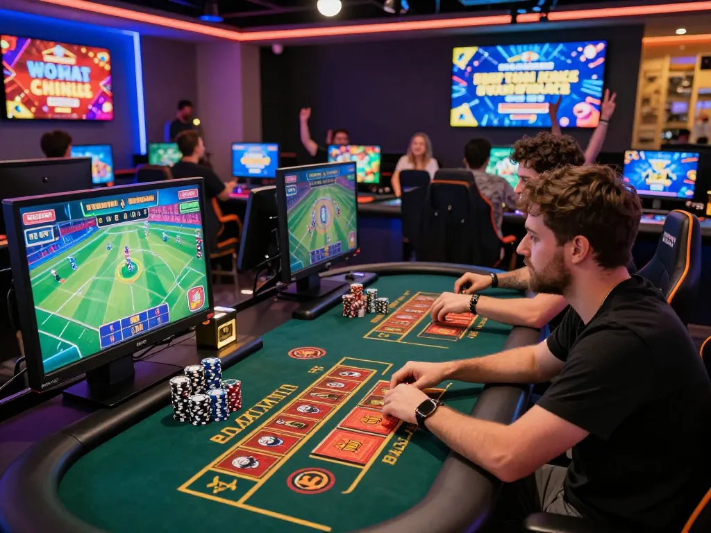 Engaging bk8 online betting environment showcasing diverse players enjoying sports and casino games with vibrant promotions and interactive elements.