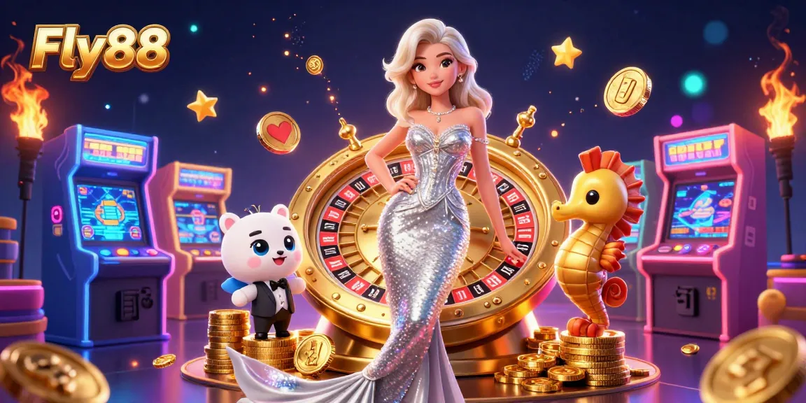 Experience thrilling gameplay at Fly88 with dynamic 3D characters and casino elements.