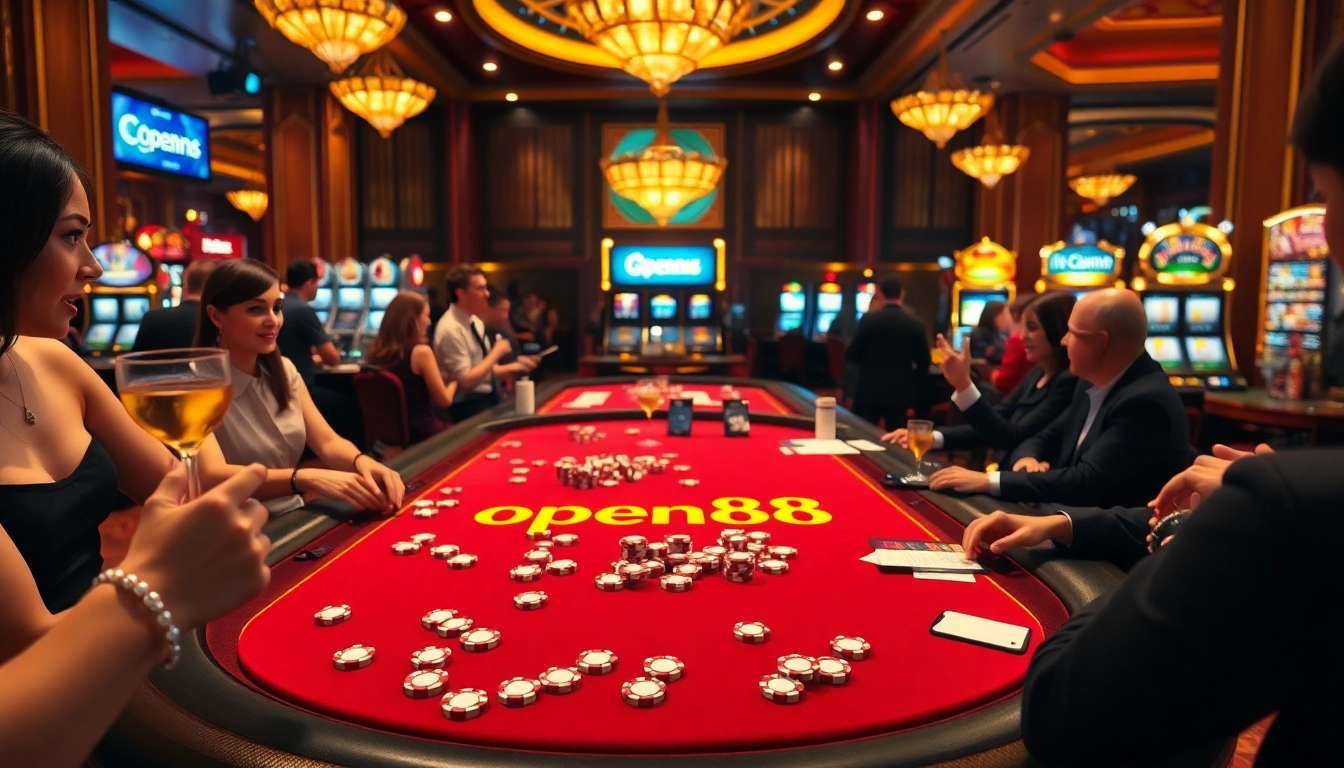 Experience thrilling gameplay at open88 with exciting casino table action and vibrant ambiance.