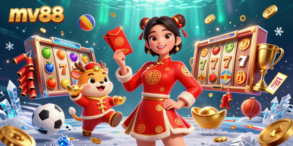 Experience the excitement of mv88 casino with vibrant Lunar New Year scenes and dynamic slot games.