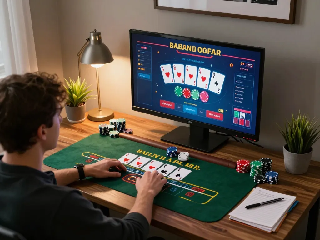 Engaging in smart betting strategies at Nhà cái Say88 live dealer game on a cozy desktop setup