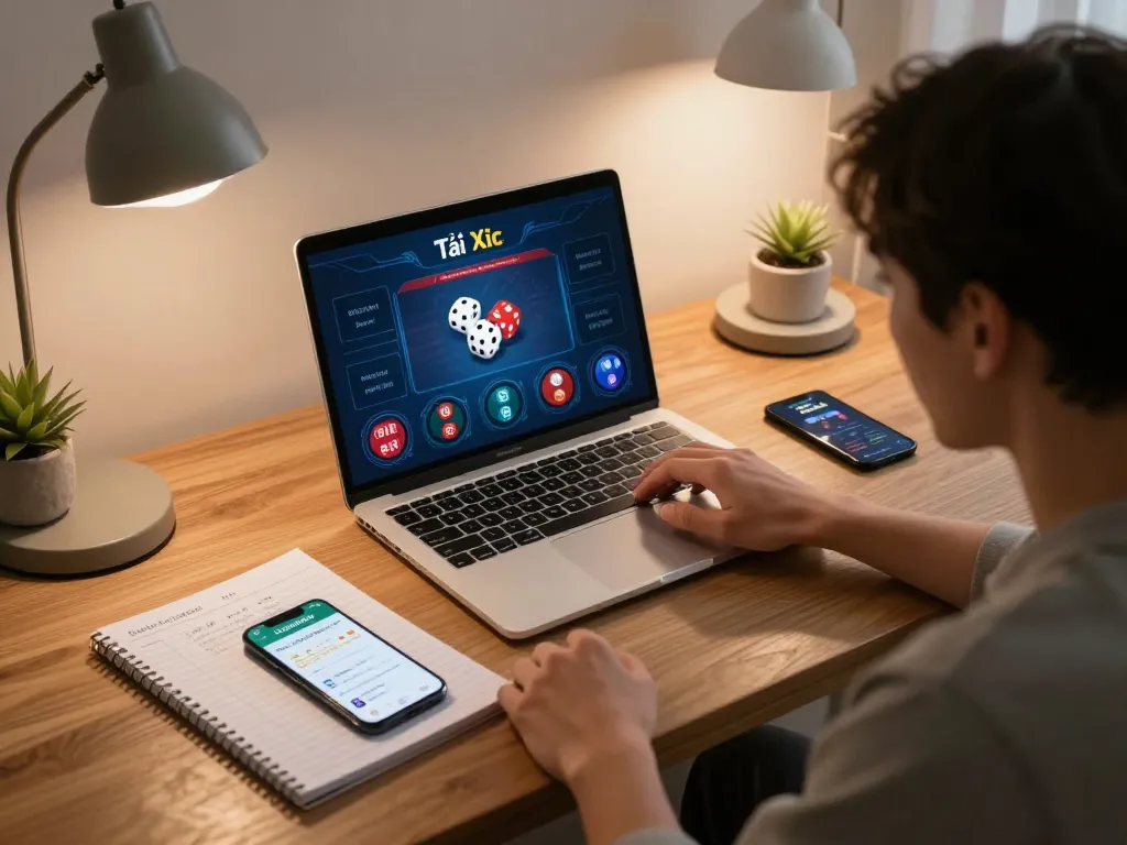 Play online Tài Xỉu on taixiuonlinego with strategic betting notes in a cozy home.