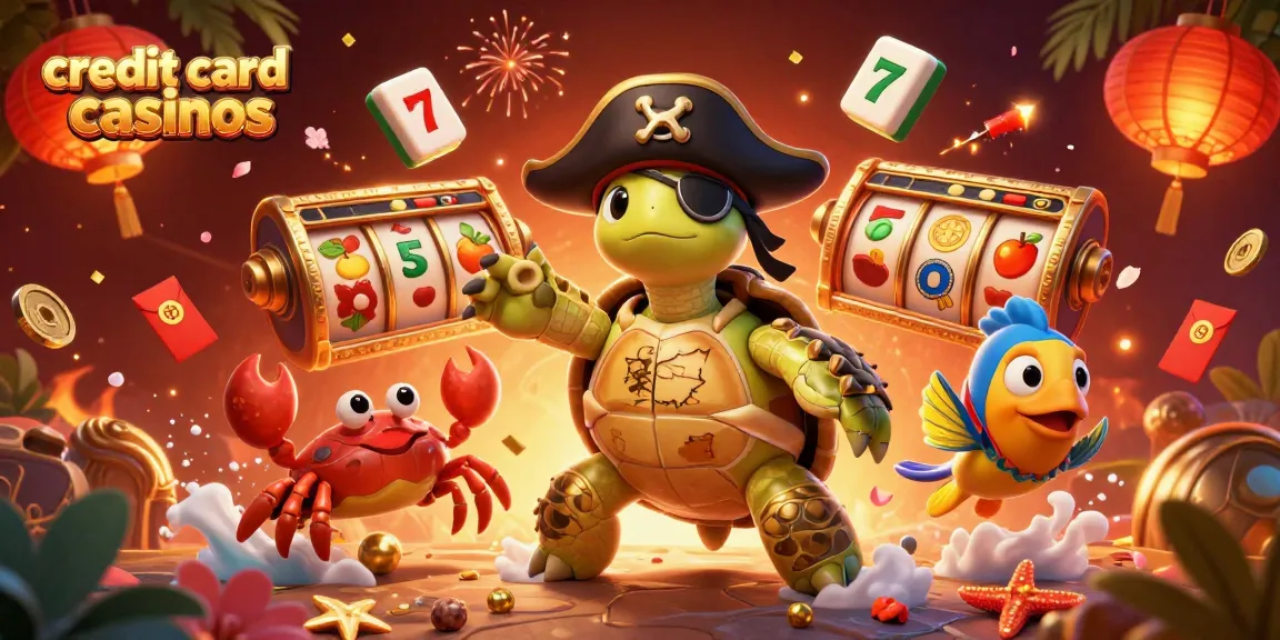 Engage with the world of credit card casinos through a vibrant illustration of dynamic characters and casino elements.