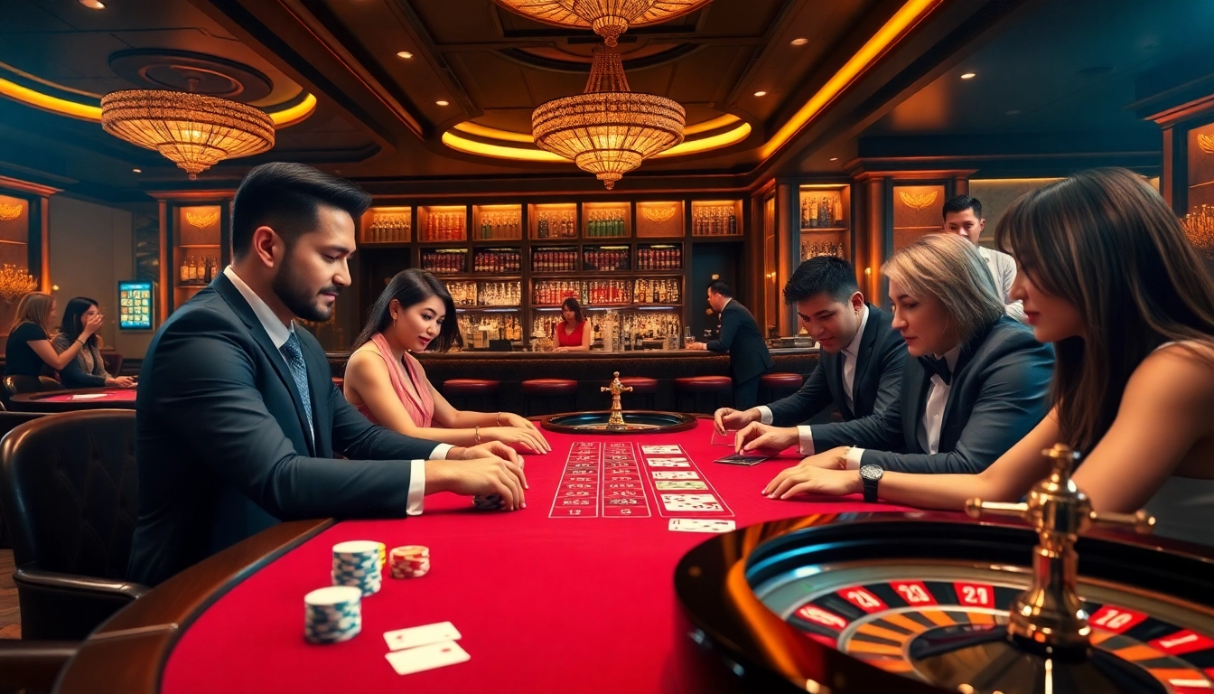 Place your 888vnd bet at a luxurious casino table with vibrant poker chips and professional gamers.