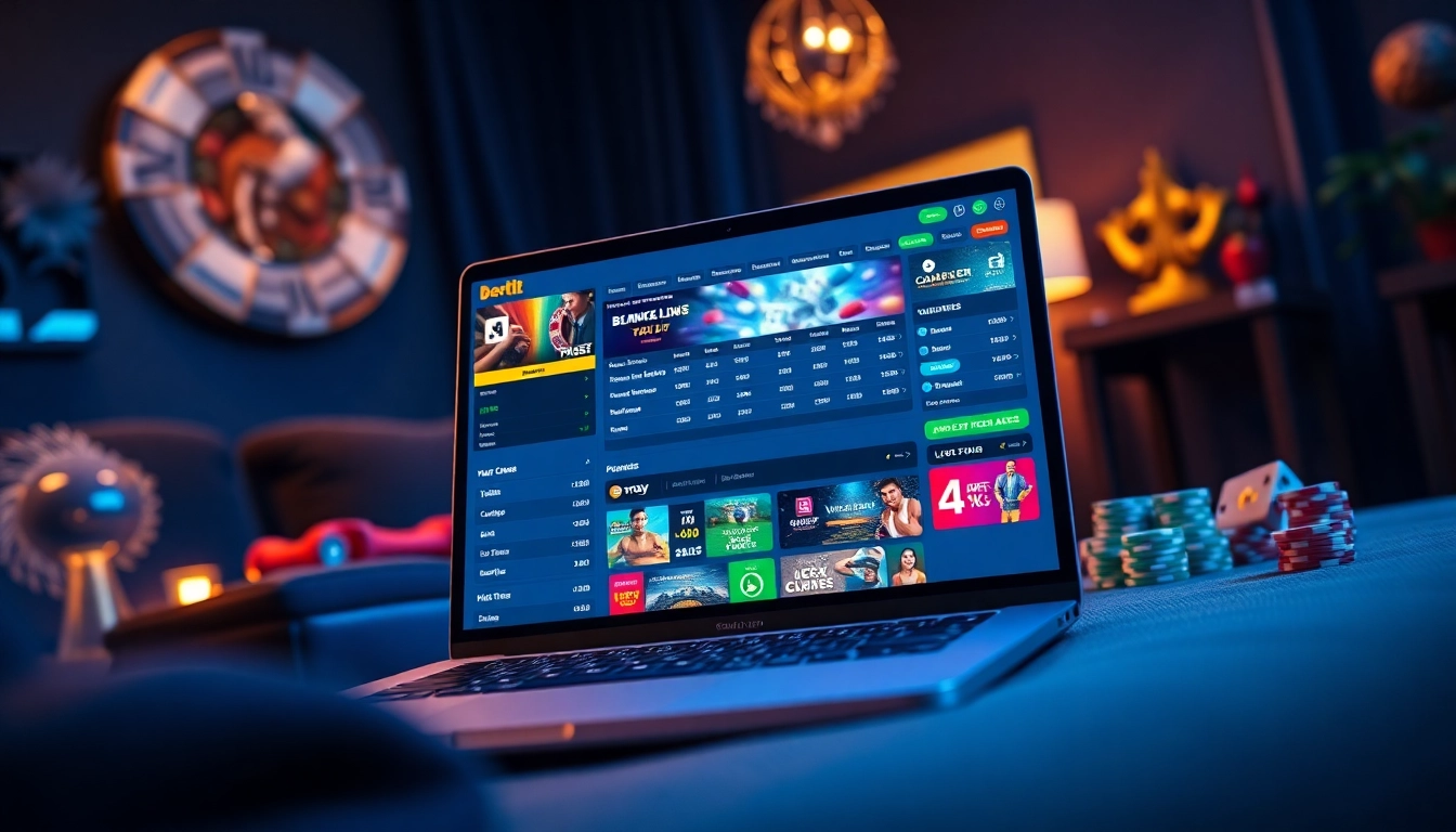 Engaging scene of sbobet.dance's online betting interface showcasing sports and casino options.