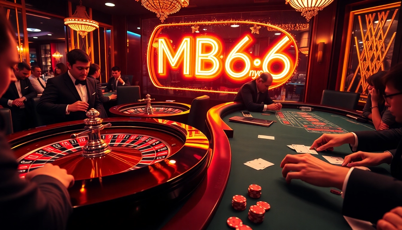 Experience thrilling gameplay at MB66.nyc in a luxurious casino environment with roulette action.